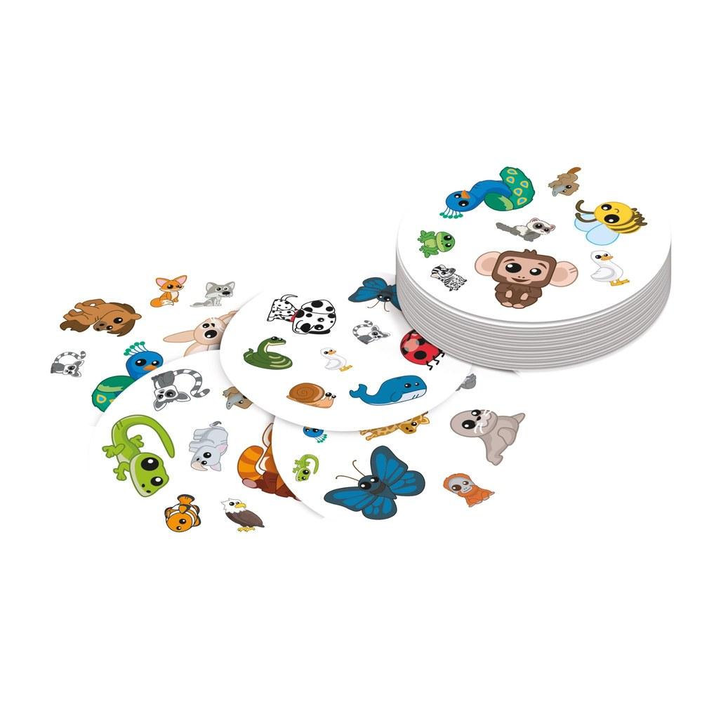 Asmodee Spot It Animals 2024 Eco Blister Version 5-in-1 Visual Recognition Game Fast Reflexes Family Fun Ages 4+ 2-8 Players 15 Minutes