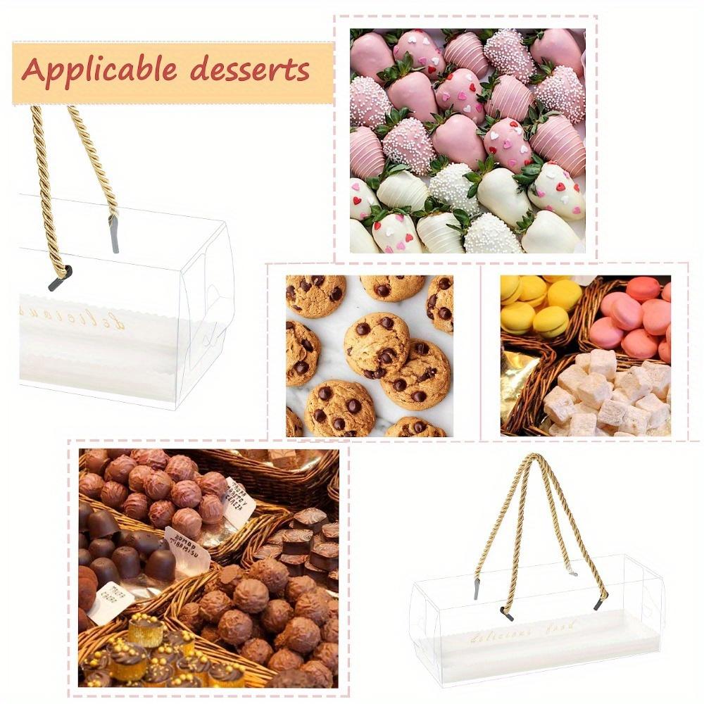 6pcs Clear Gift Packing Box Transparent Window Box Display and Storage Case for Jewelry Necklaces Earrings Bracelets Suitable for Parties Weddings