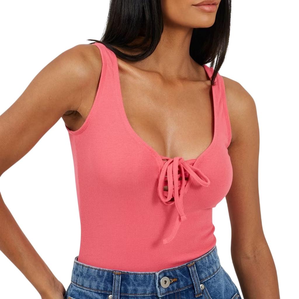 BRAVE SOUL Womens/Ladies Lace Up Bodysuit