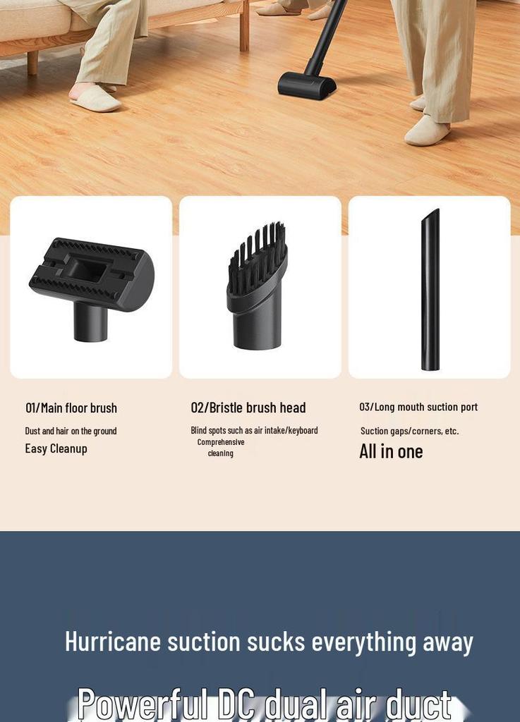 High-Power Portable Wireless Vacuum Cleaner for Car & Home