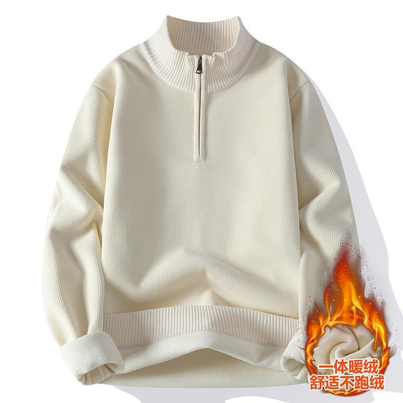 Men S Autumn Winter Fleece Thick Half Zip Pullover Sweatshirt
