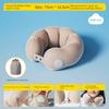Comfort Inflatable  Travel  Pillow Pressed Inflation Neck Support Cushion  Women Men