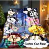 Custom Name Pink Hair Anya Blanket Ideal Bedding Blanket Perfect for Travel, Camping, Living Rooms, Offices, Sofas, Fan Christmas Gift