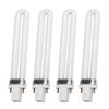 Set Of 4 PCS 9W UV Lamp Light For Nail Art Dryer Curing Lamp Replacement U shaped Lamp Bulb Tube Nail Art Supplies