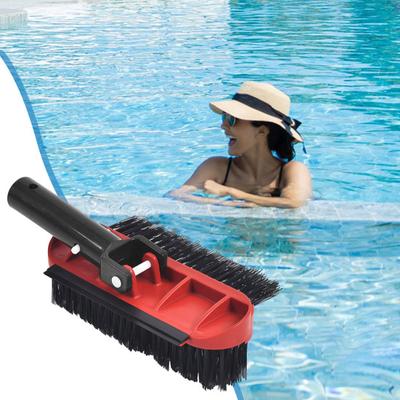 Swimming Pool Cleaning Brush Hard And Dense Bristle Rotary Handle 270 Degree Cleaning Pool Walls Steps