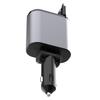 X16 100W Super Fast Charging Retractable Car Charger 180-Degree Rotating Type-C/iP Cable Car Charger