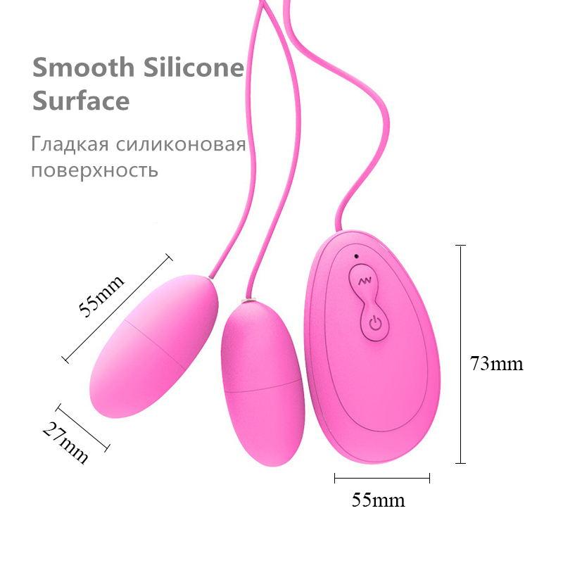 Leistungsstarke Vibratoren Double Egg Bullet Klitorisstimulator mit mehreren Geschwindigkeiten und Fernbedienung