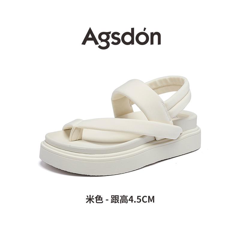 Augustine platform sandals women's wear 2025 new summer toe beach with skirt sandals sports soft sole