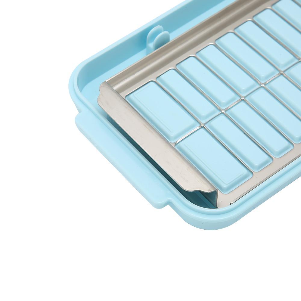2 In 1 Design Butter Slicer Cutter Transparent Cover Butter Dispenser Slicer Kitchen Countertop