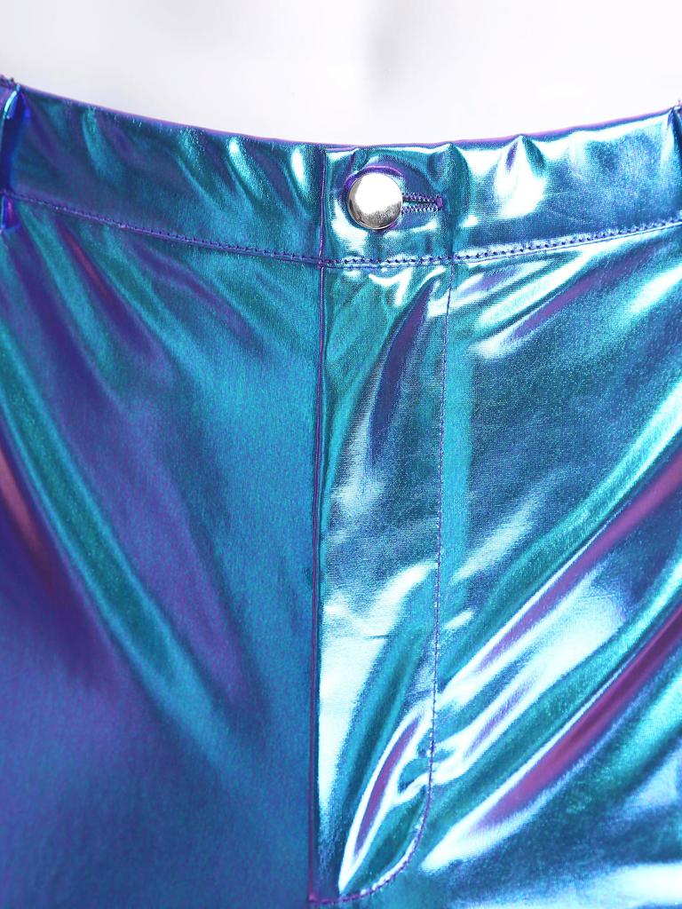 S-3XL Men's 70s Disco Pants Shiny Metallic Sequins, Hippie Vintage Bell Bottoms Flared Pants for Dance Party & Nightclub