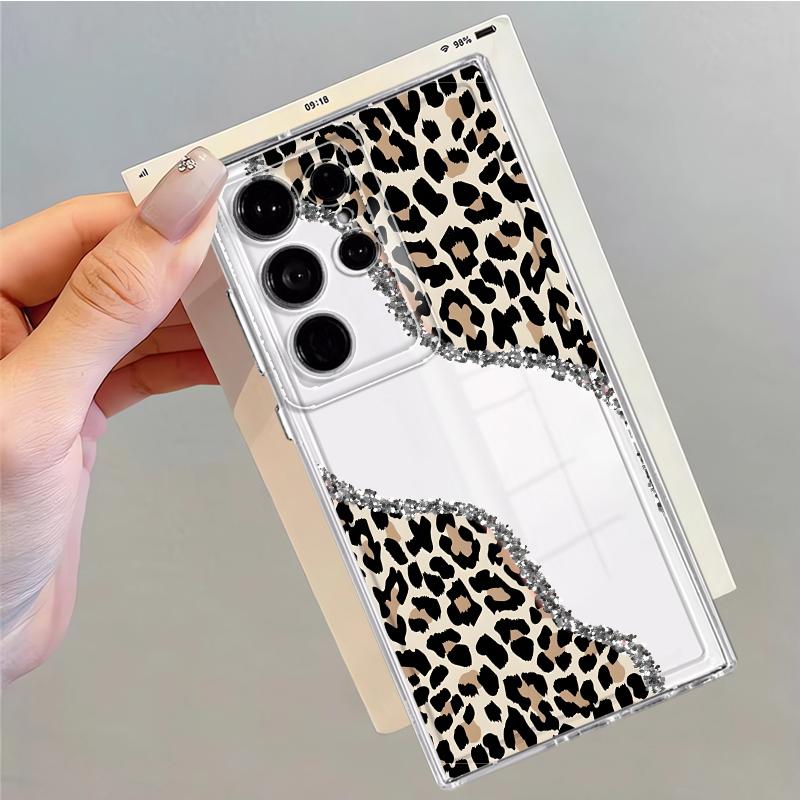 Minimalist Leopard Print Phone Cover Case for Samsung Galaxy S26 S23 Ultra S22 FE Note 20 Ultra 10 S24 S20 Plus S21 S25 Edge