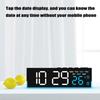 Digital Alarm Clock for Bedroom Desk Clock for Living Room Bedroom with Large Number,Dimmer,Loud Alarm Temperature