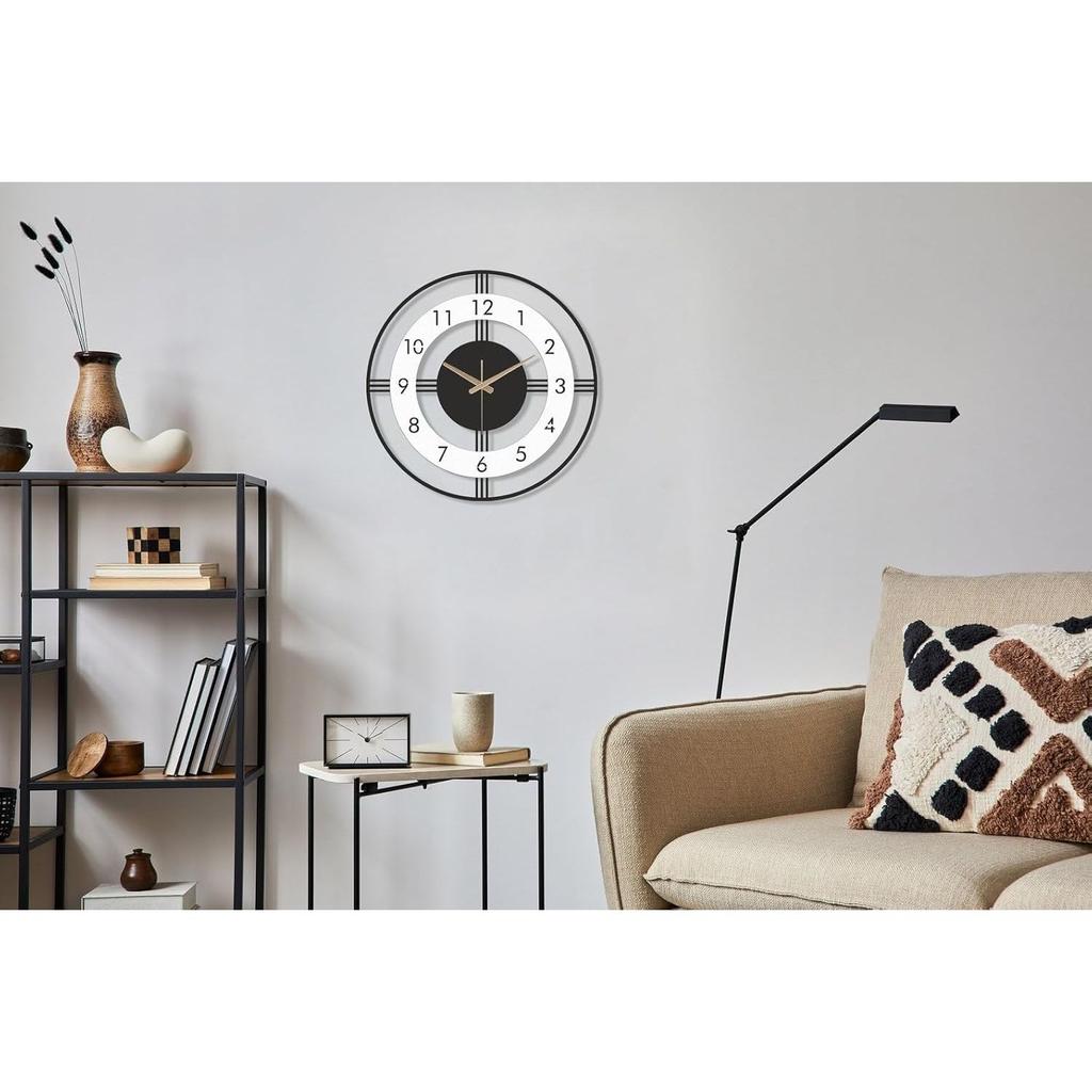 Wall Clock Stylish Metal Analog Wall Clock for Living Room, Office, Kitchen, Home and Hall Fancy Big Size Modern Wall Watch (40 CM)