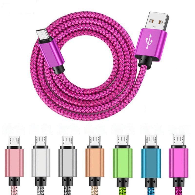 Quick Charge 2A Aluminum Alloy Nylon Dragon Pattern Braided Data Cable for Apple & Android Devices