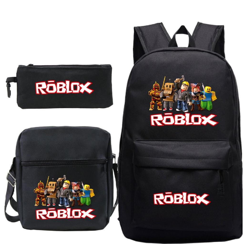 Primary And Secondary School Students Casual Schoolbag Three-Piece Cartoon Game Merchandise Printed Children'S Fashion Backpack