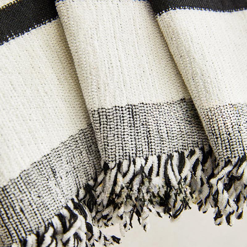 Geometric Chenille Sofa Towel Four Seasons All-Inclusive Sofa Cover Dust Cover Living Room Straight Row Sofa One Piece Cover Cloth