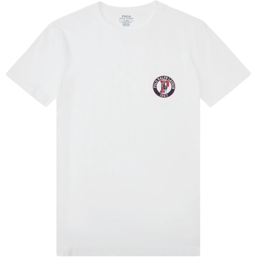 

Polo Ralph Lauren Футболка мужская с коротким рукавом, приталенного кроя, с принтом логотипа, карманом и круглым вырезом MNPOTSH1N820278-100 XL