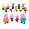 AjieQaQ Peppa Pig Set de 14 Figurine, Plastic Multicolor Colecționabile Display & Jucării Tematice pentru Joacă pentru Copii Vârsta 3+