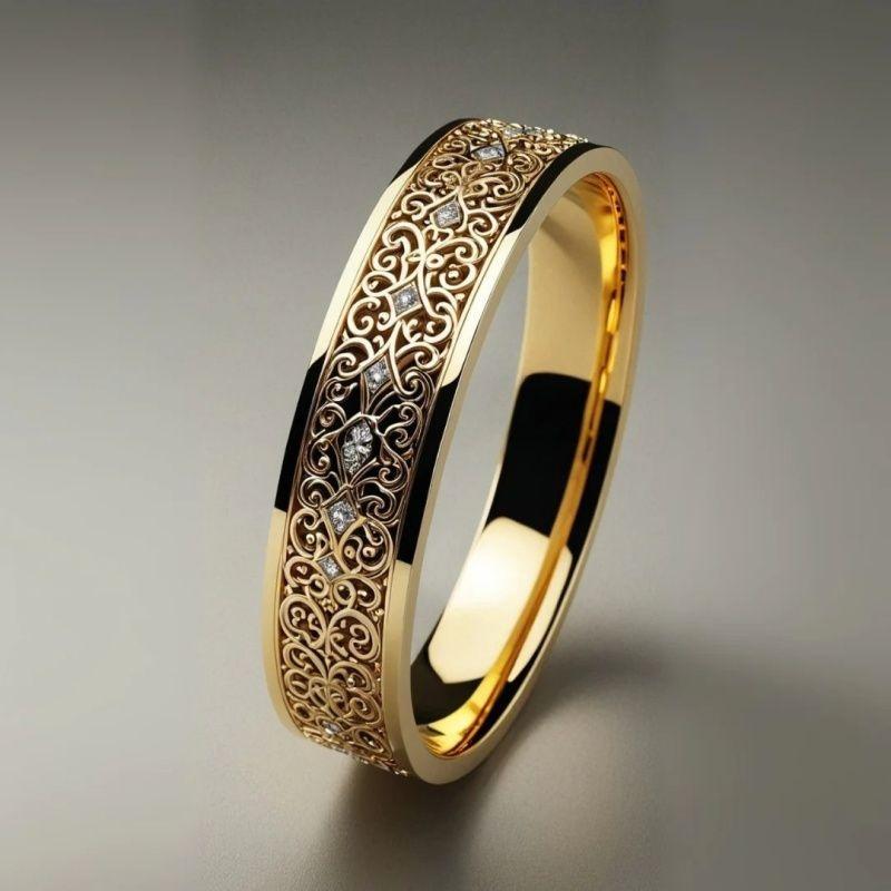 Bagues Vintage Colorées à Incrustation Creuse en Zircon pour Femmes Accessoires de Fiançailles Cadeaux Mode Bijoux Personnalisés