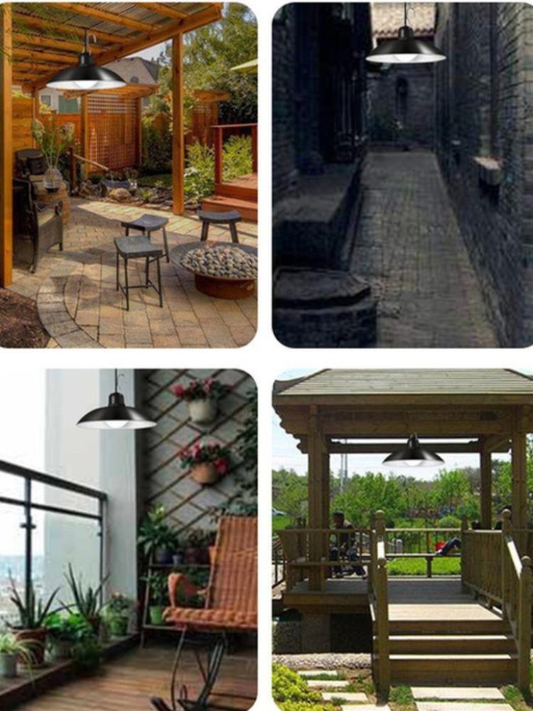 Lampade a sospensione solari per esterni Decorazioni per lampadari a doppia testa a luce LED impermeabile con telecomando per stalla interna
