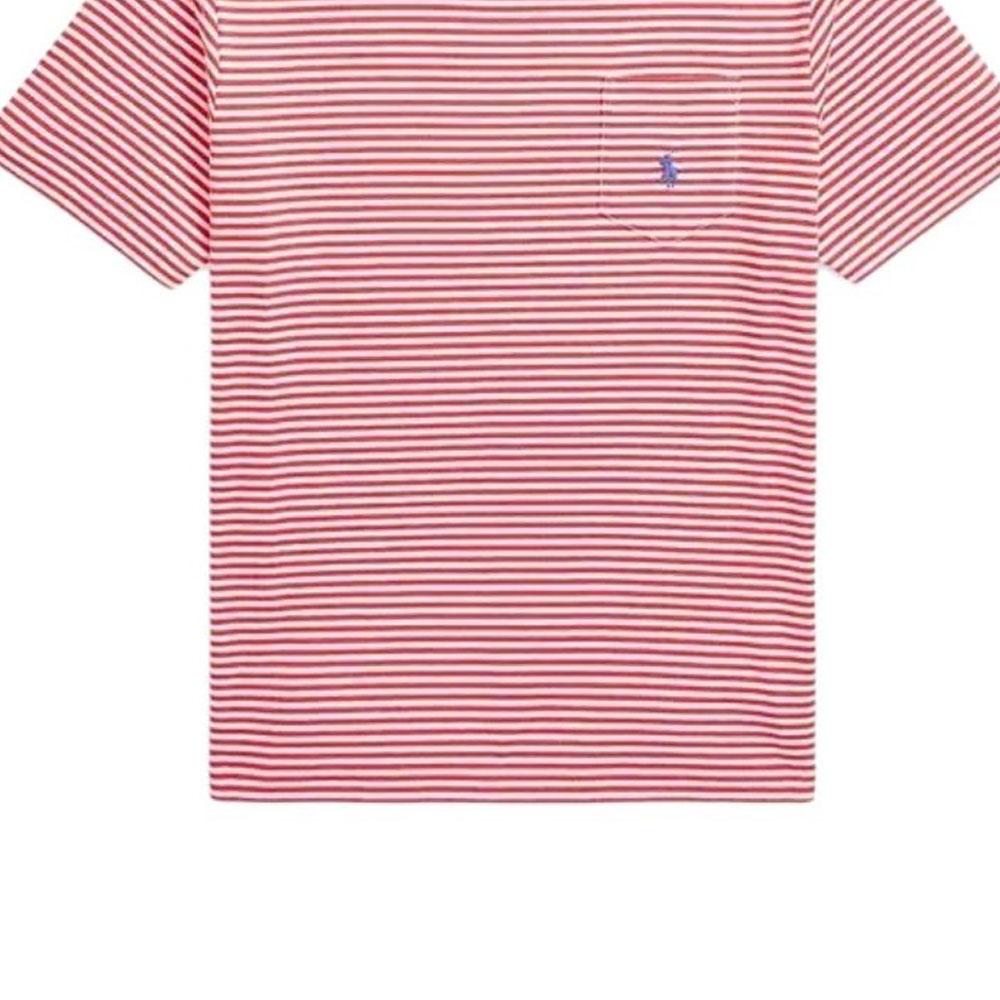 Polo Ralph Lauren Bomullrandig T-shirt med ficka Barn Toppar Blå 323974392-001