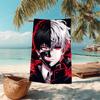 1Pc Tokyo Ghoul Artwork Beach Towel Microfiber Beach Towel Thin Absorbent For Beach Swimming Yoga Bath Sports 091757