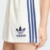 Adidas Originals Striped Logo Elastic High Waist Loose Straight Casual Shorts Women Shorts White IT9841