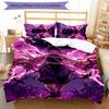 3pcs Demon Slayer Shinobu Kocho pattern bedding set duvet cover set includes duvet cover &pillowcases, perfect all season bedroom decoration & gift