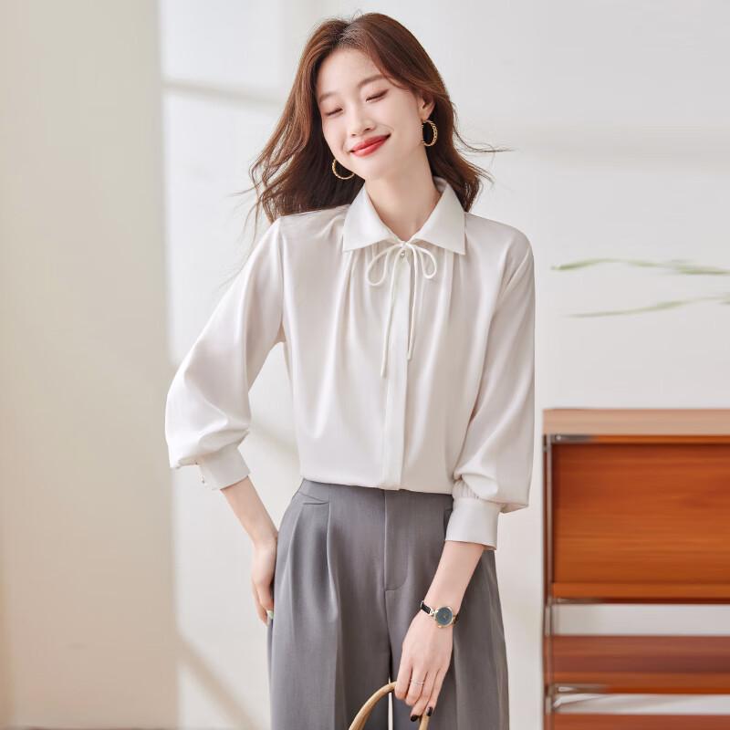 Women's Elegant Long-Sleeve Chiffon Shirt