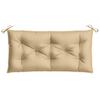 Garden Bench Cushions 2 Pcs Beige Melange 100x50x7 Cm Fabric