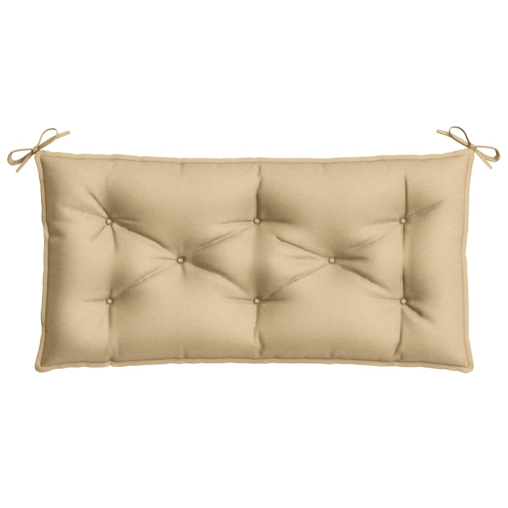 Garden Bench Cushions 2 Pcs Beige Melange 100x50x7 Cm Fabric