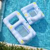 Aufblasbarer schwimmender Pool-Liegestuhl für Erwachsene Damen Schwimm-Float-Bett Wasserhängematte mit Rückenlehne Poolspielzeug