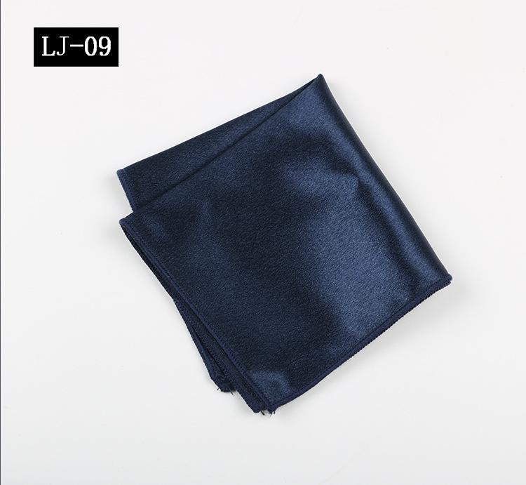 Solid Color Glossy Pocket Towel Handkerchief Suit Black Red High-Density Small Square Towel Chest Towel