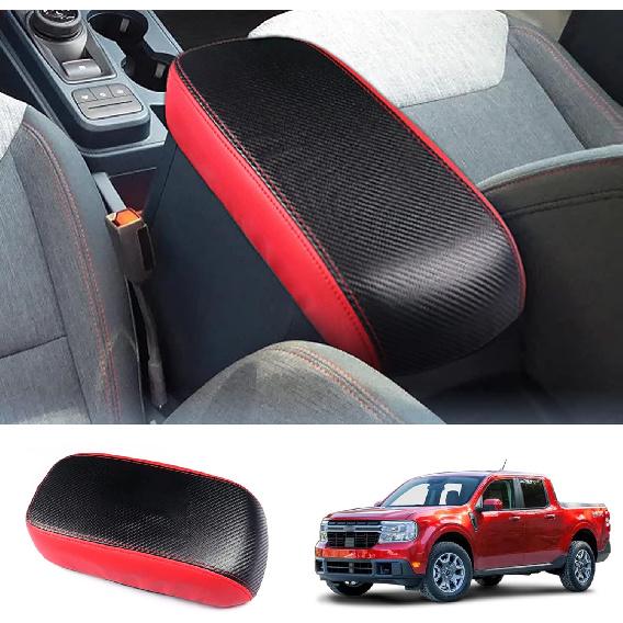 2022-2025 2026 Maverick Center Console Cover for Frod Maverick (XL/XLT/Lariat/Tremor/Lobo), Waterproof&Anti-Scratch Leather Armrest Cover 2023 2024