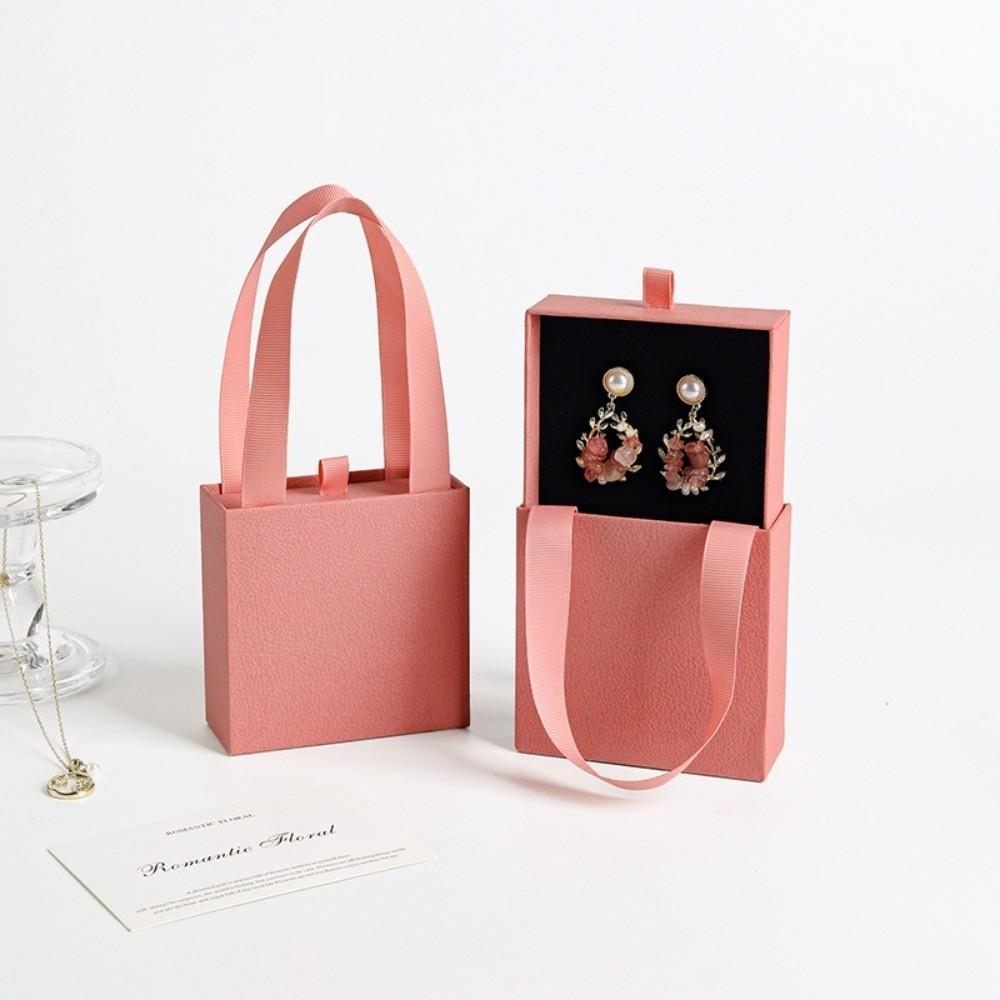 Paper Material Jewelry Storage Organizer Portable Design Paper Drawer Jewelry Box  For Wedding Gift