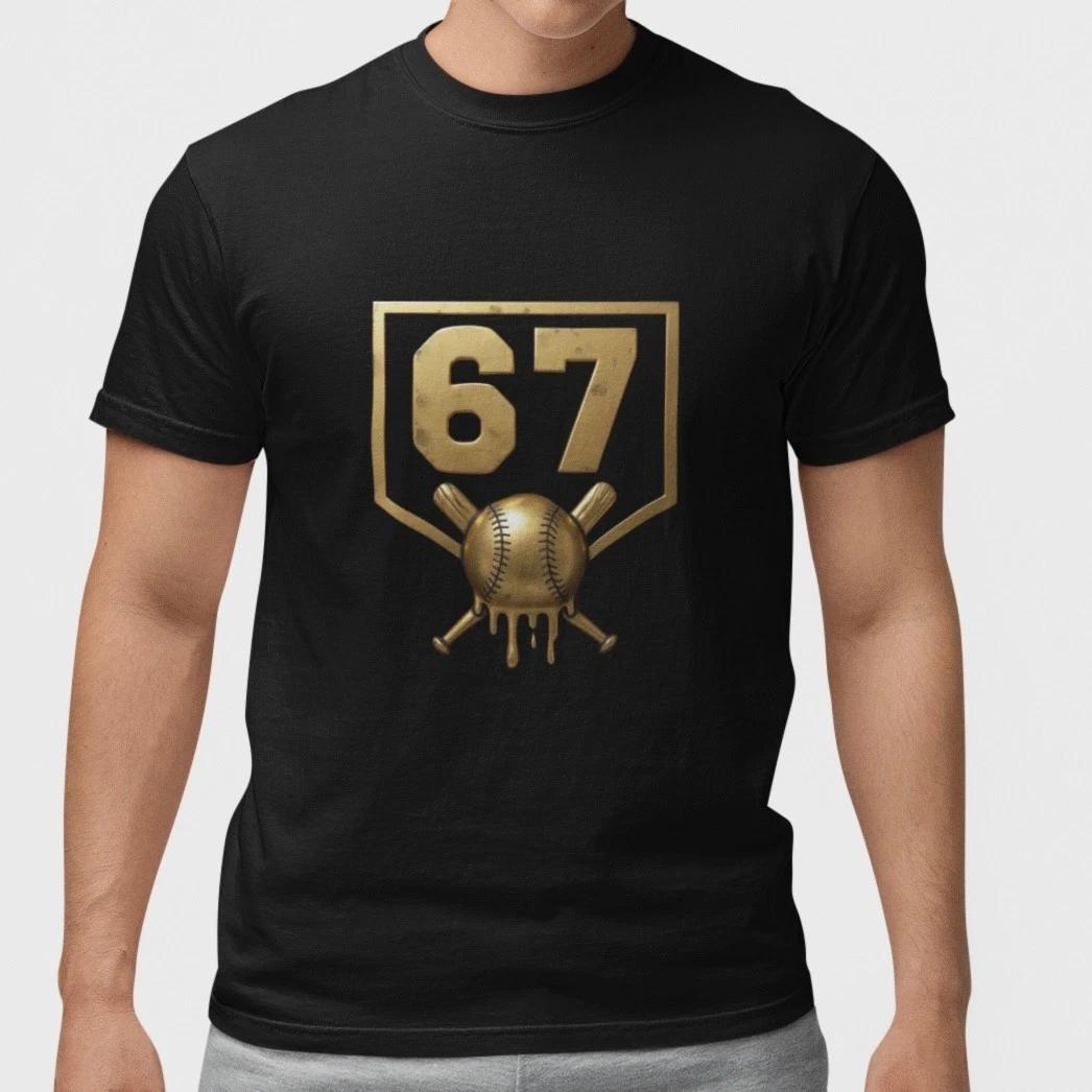 

67 Baseball Graphic T-Shirt Sports Number Tee Athletic Streetwear Shirt Unisex XXXXL