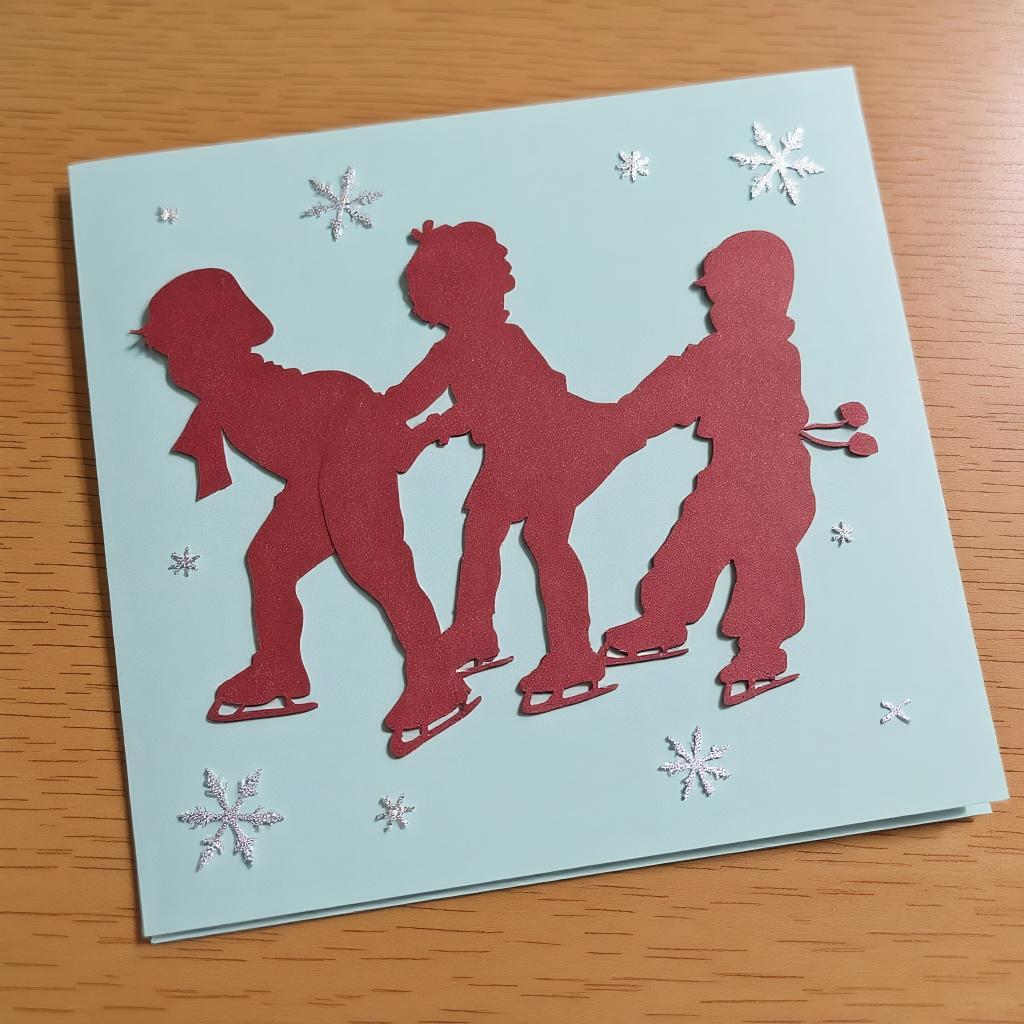 

Ice Skating Metal Cutting Dies for DIY Scrapbooking Album Paper Cards Crafts Embossing Die Cuts dies