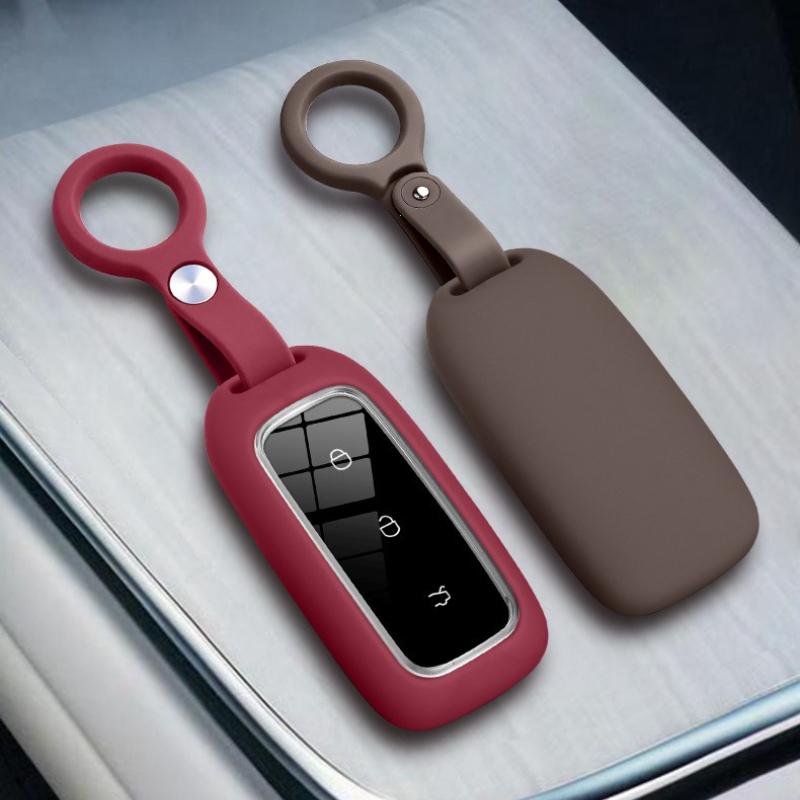 For Geely Galaxy E5 Silky Silicone Car Key Case For Geely Ex5 Proton E.Mas 7 L6 Max Plus Air Pro Starship E8 Texture Key Caps