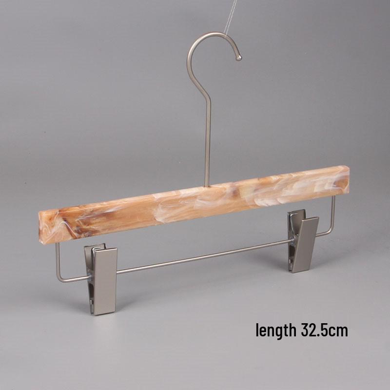 Stylish Non-Slip Imitation Jade Hangers: Wood Grain Finish for Men's & Women's High-End Clothing