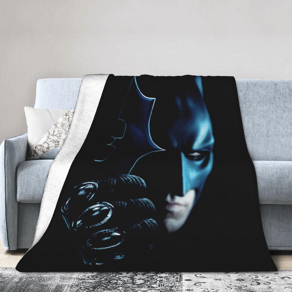 The Dark Knight Blankets Batmans Fuzzy Vintage Breathable Throw Blankets for Home Autumn/Winter,