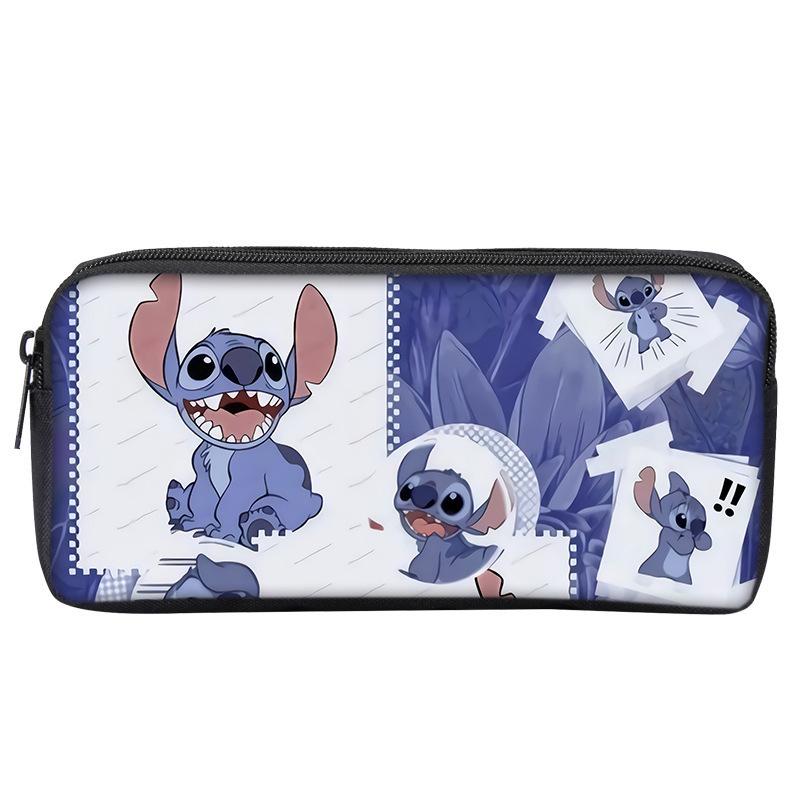 Anime Peripheral Stitch Stitch Pencil Bag Single Layer Pencil Bag Student Children'S Stationery Bag Cartoon Printing Pencil Bag