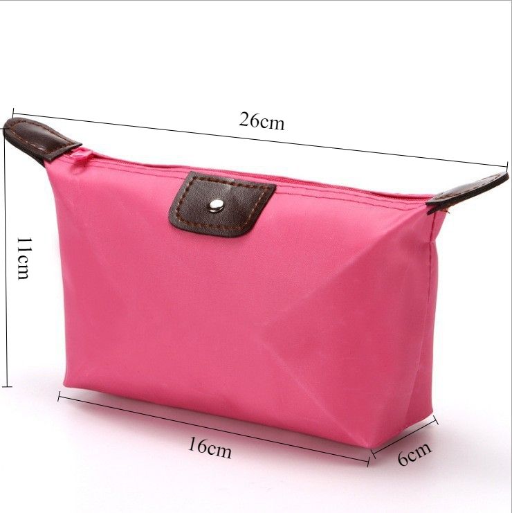 Women's Folding Dumpling Bun Candy colored Cosmetics Storage Makeup Bag Multi functional Travel Portable Handheld Women's Bag