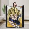 Summer Dragon Ball Super All Characters Fleece Blanket, 3D Printed Soft Warm Flannel Throw Blanket For Bed Sofa Bedroom