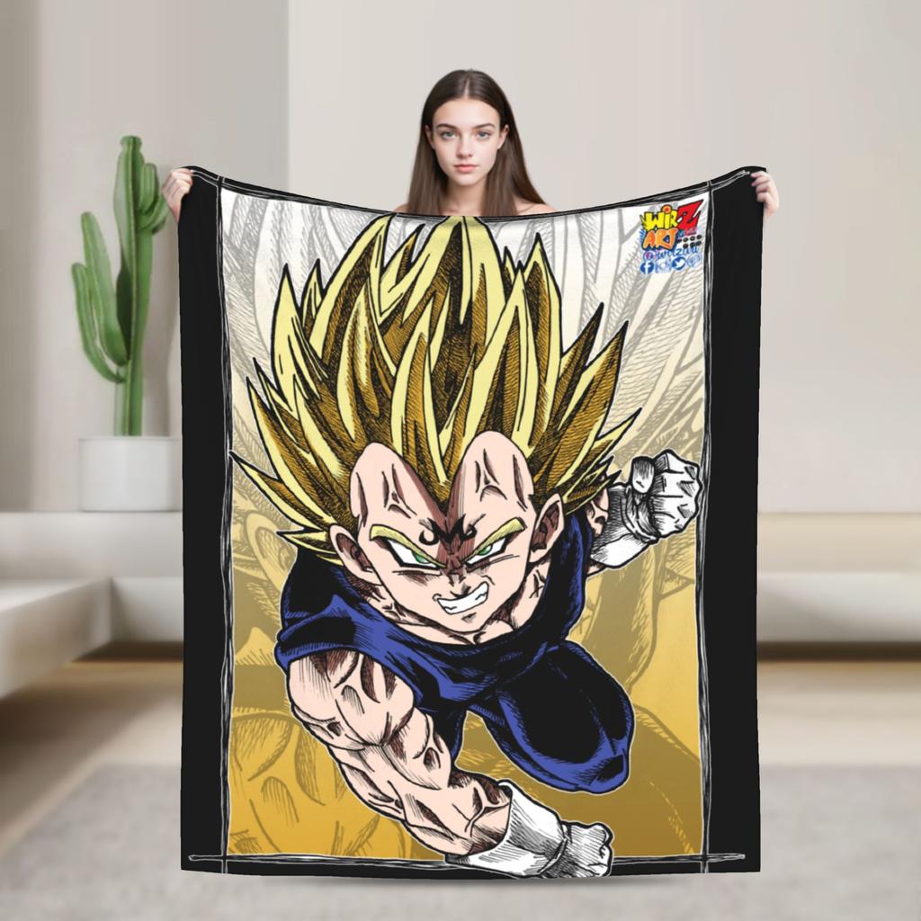 Summer Dragon Ball Super All Characters Fleece Blanket, 3D Printed Soft Warm Flannel Throw Blanket For Bed Sofa Bedroom
