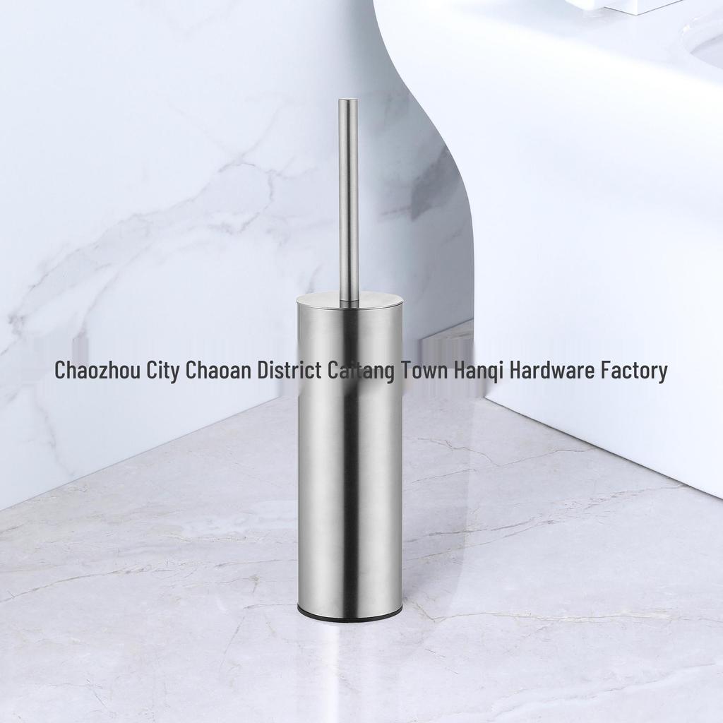 Stainless Steel Toilet Brush, Detachable & Washable, Wall-Mountable & Floor-Standing, Long Handle for Bathroom Use.
