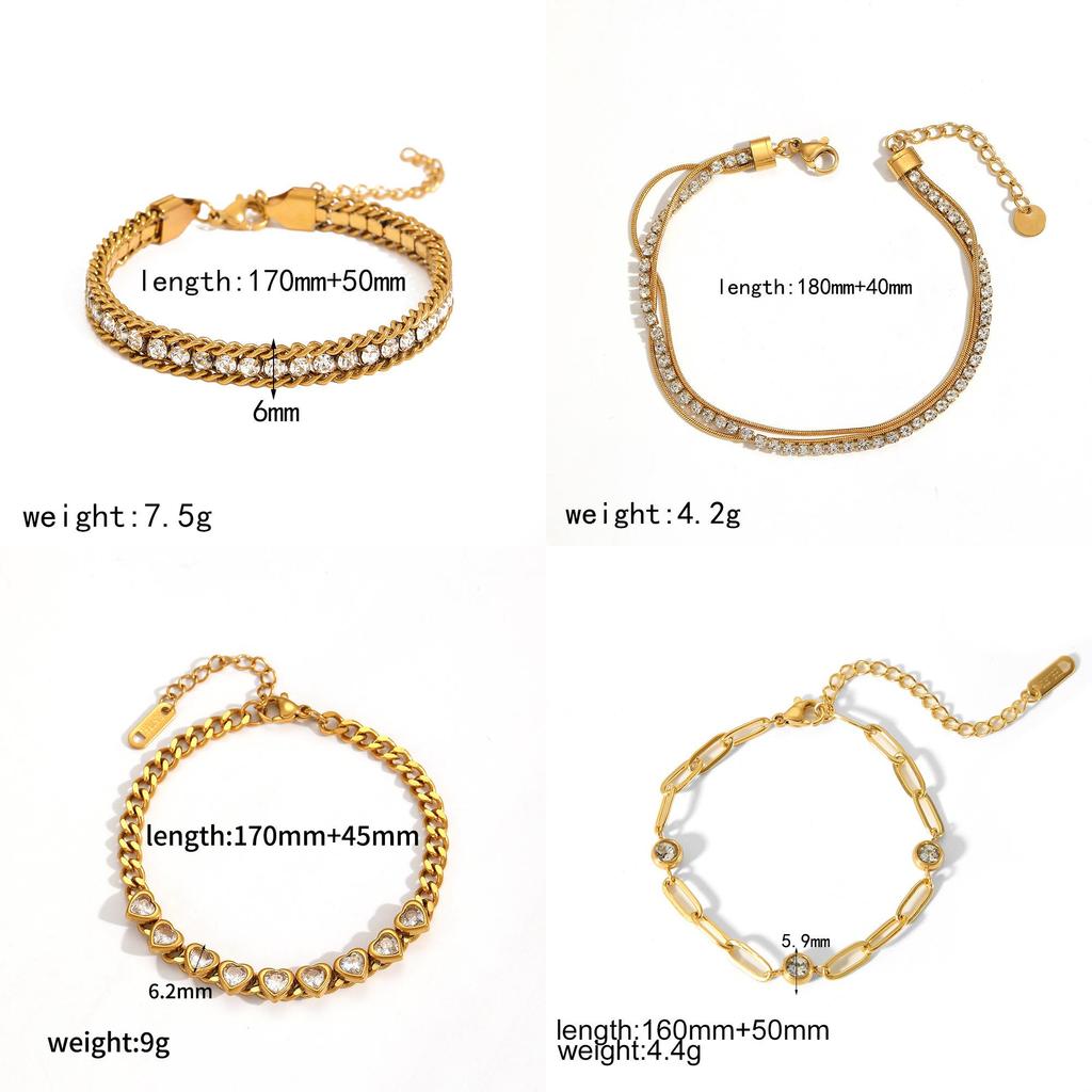 Geometrisches Edelstahlarmband für Damen mit Vergoldung Leichter Luxus-Stil Winter