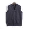 Gilet Ispessito da Uomo Anziano di Mezza Età Gilet Maglione Autunno Inverno Scollo a V Cardigan Gilet Maglia di Lana