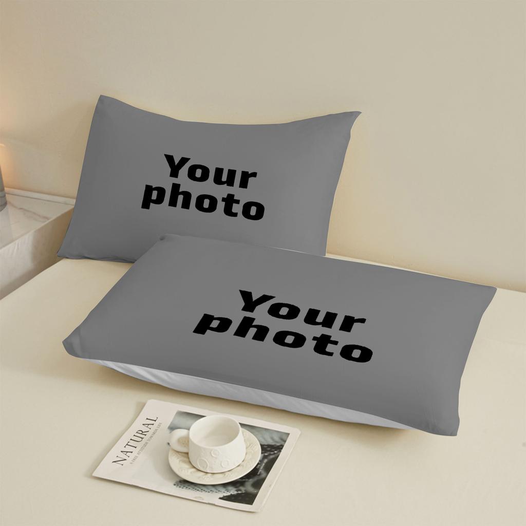 Custom Photo Bedding Set 3D Printed Duvet Cover Set Upload Your Photo Logo Soft Single Double Queen Size Bed Set For Home Decor