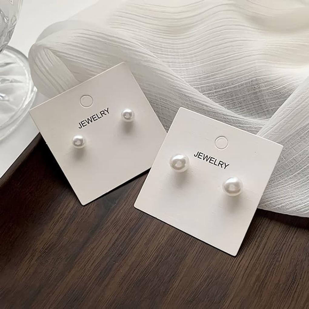 Silver Needle Pearl Freshwater Earrings Earrings Chain Basic One