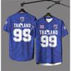 Camiseta Tops de Verão Personalizados para Homens e Mulheres Tailândia Esporte Camisa de Futebol Casual Camiseta Personalizada Roupas Infantis Roupas de Secagem Rápida